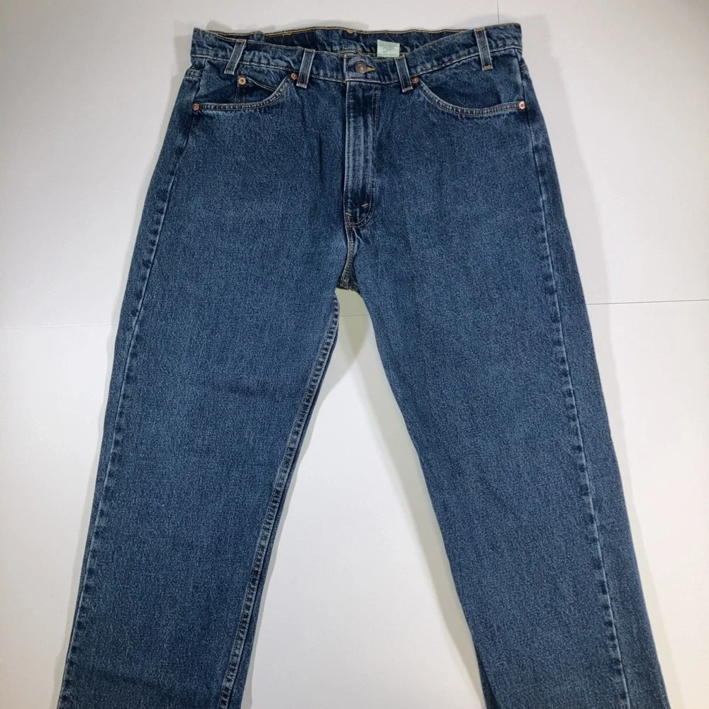 Vintage Levi's 505 Jeans Mens 38x32 Hemmed 36x29 Orange Tab USA Made 90s‎ Y2K